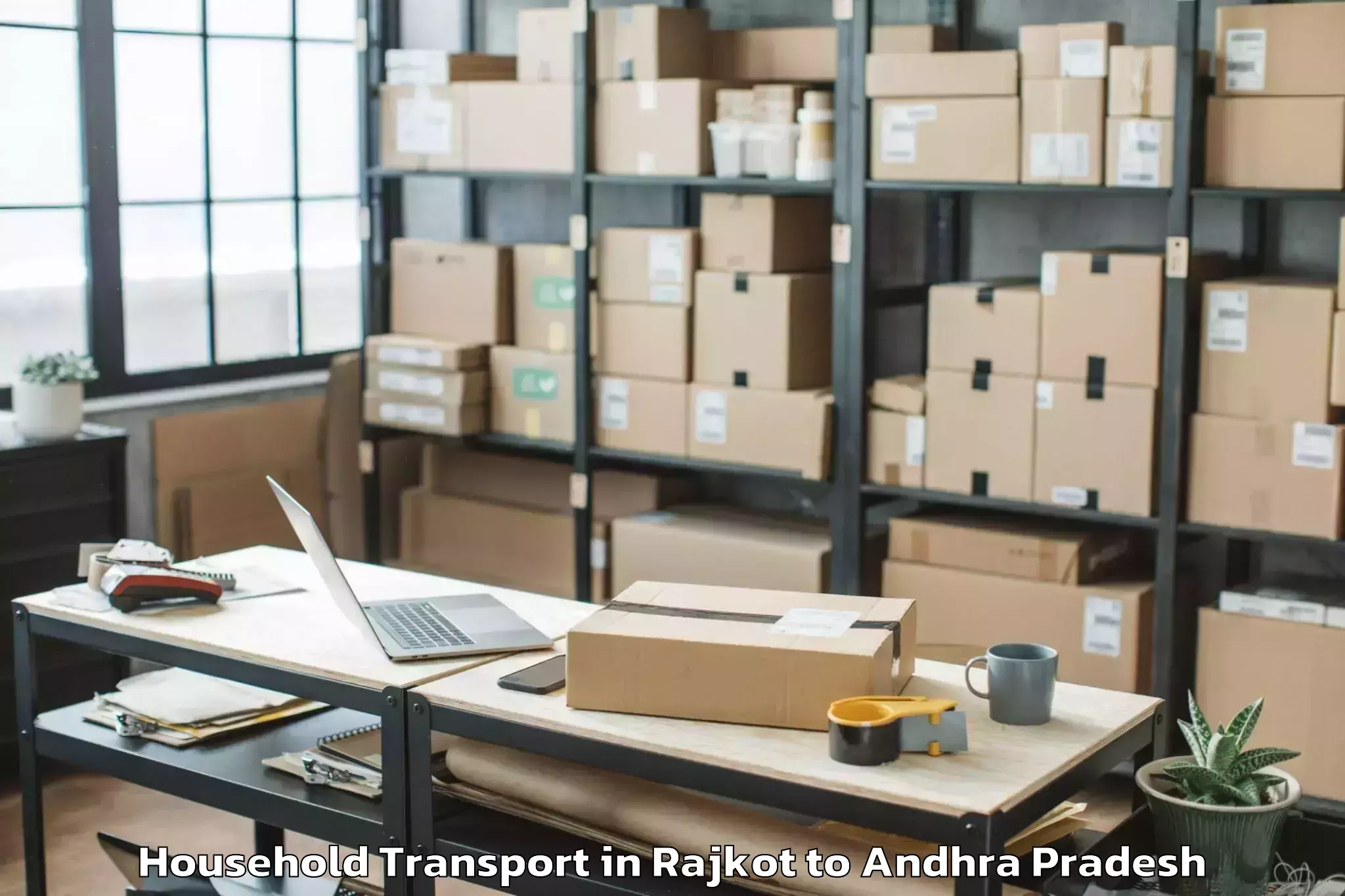 Reliable Rajkot to Yaddanapudi Household Transport